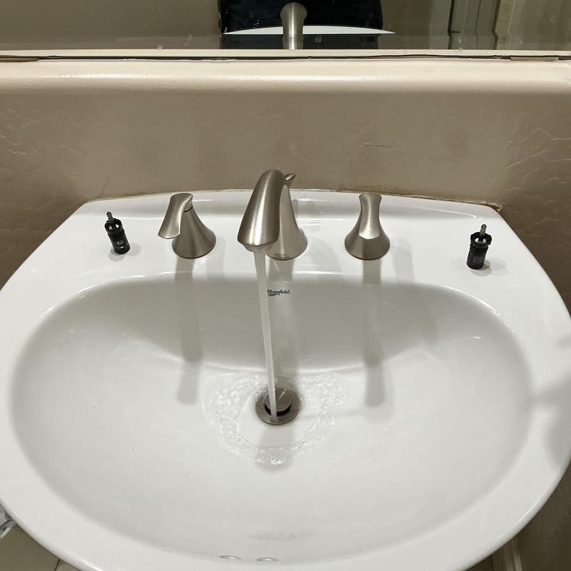 Moen two handle bathroom faucet with cartridge stems Moen two handle bathroom faucet with cartridge stems