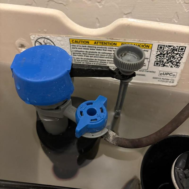 Toilet fill valve and shut off valve replacement
