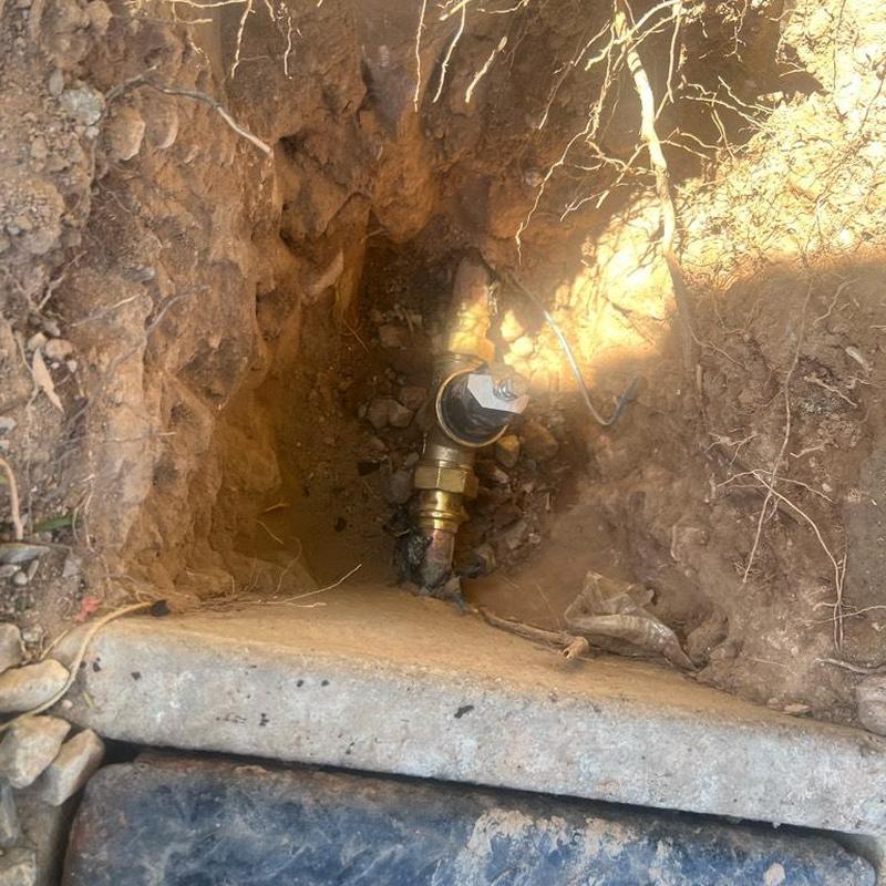 1-inch pressure-reducing valve installed on main water line