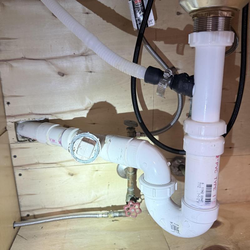 Kitchen sink PVC trap and drain pipes installation Kitchen sink PVC trap and drain pipes installation