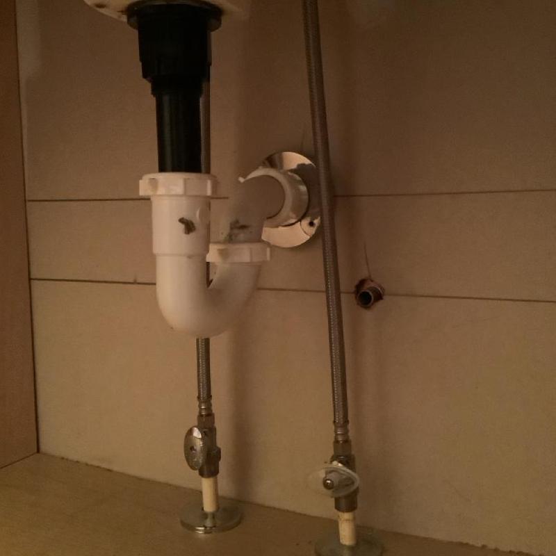 Bathroom sink drain and supply lines installation in Midlothian Bathroom sink drain and supply lines installation in Midlothian