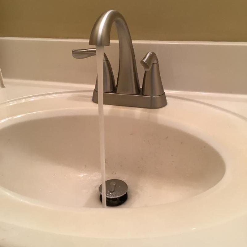 Bathroom sink faucet with water running in Midlothian VA Bathroom sink faucet with water running in Midlothian VA