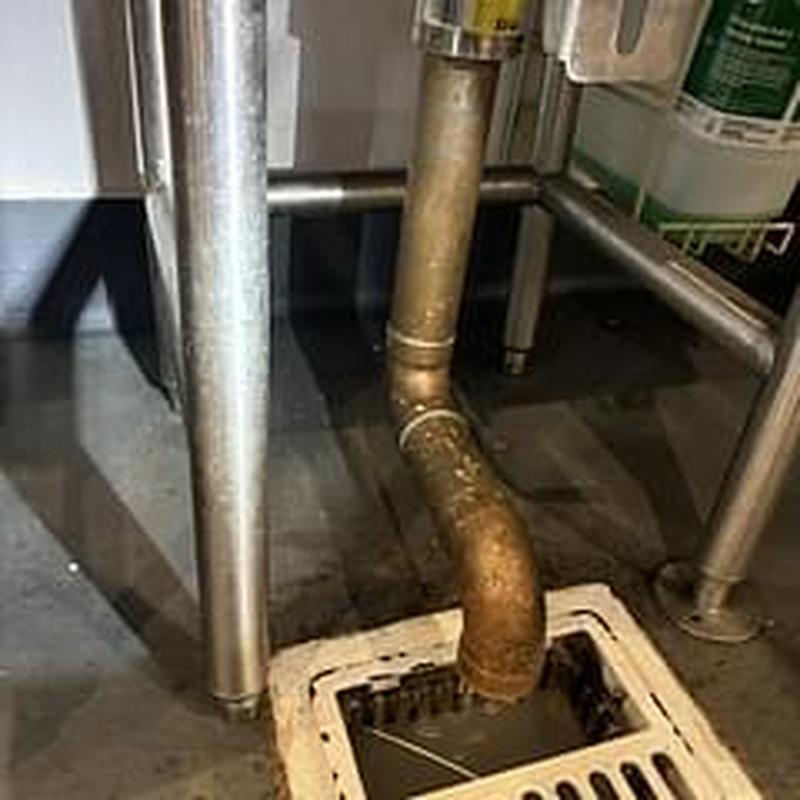 Sink drain pipe with replaced o-ring seal under sink