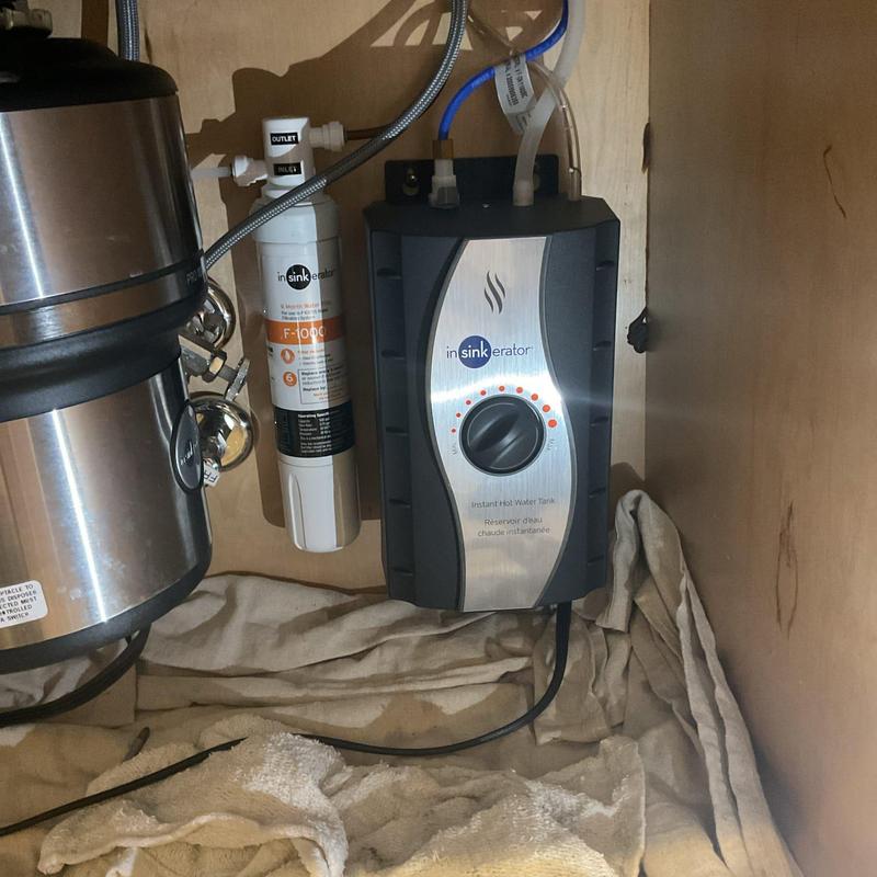 InSinkErator Insta-Hot water heater installation under sink