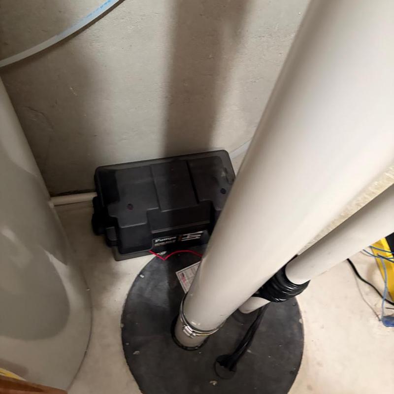 Backup sump pump battery replacement and float adjustment