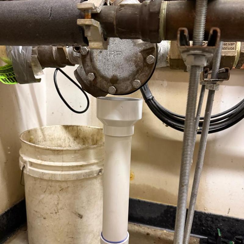 Febco 825Y valve rebuild with PVC drainpipe