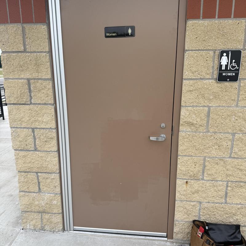 Continuous hinge kits for women’s restroom doors Continuous hinge kits for women’s restroom doors