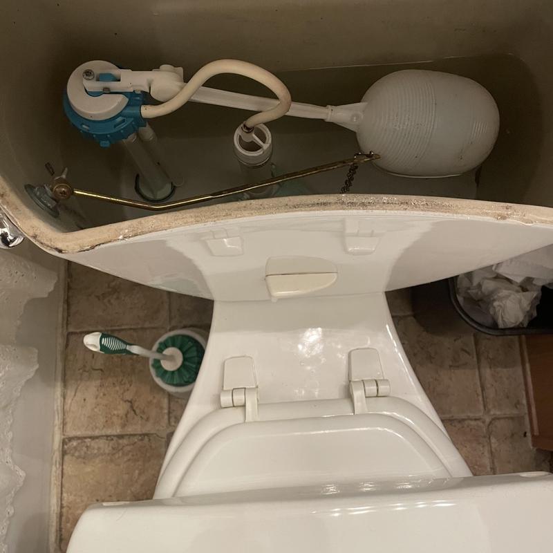 Toilet tank fill valve and float installation