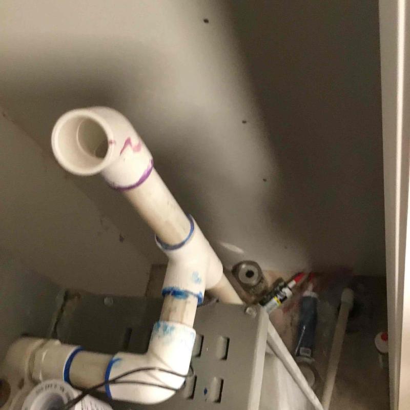Furnace PVC vent piping and safety switch components