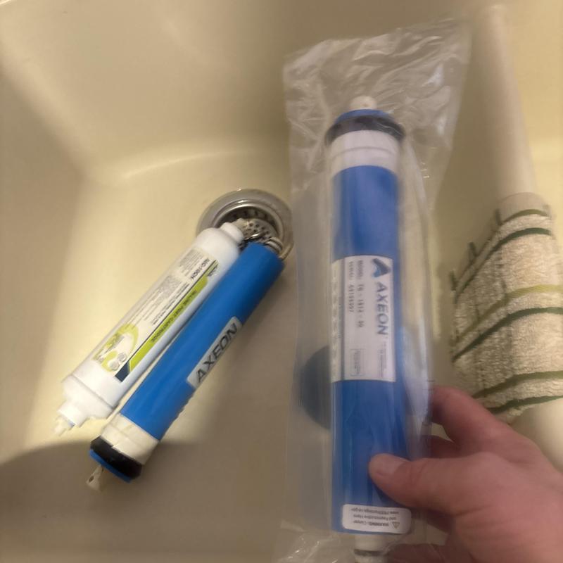 Reverse osmosis membrane and filters replacement in sink Reverse osmosis membrane and filters replacement in sink
