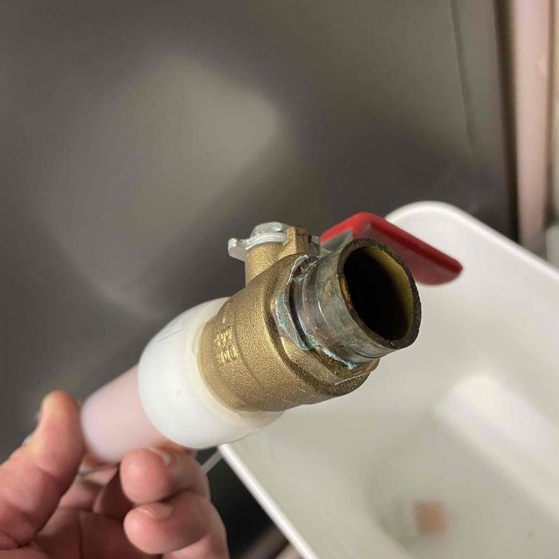 Pex ball valve with corrosion on geothermal system