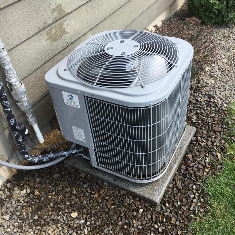 Outdoor condenser unit with dirty coils needing cleaning