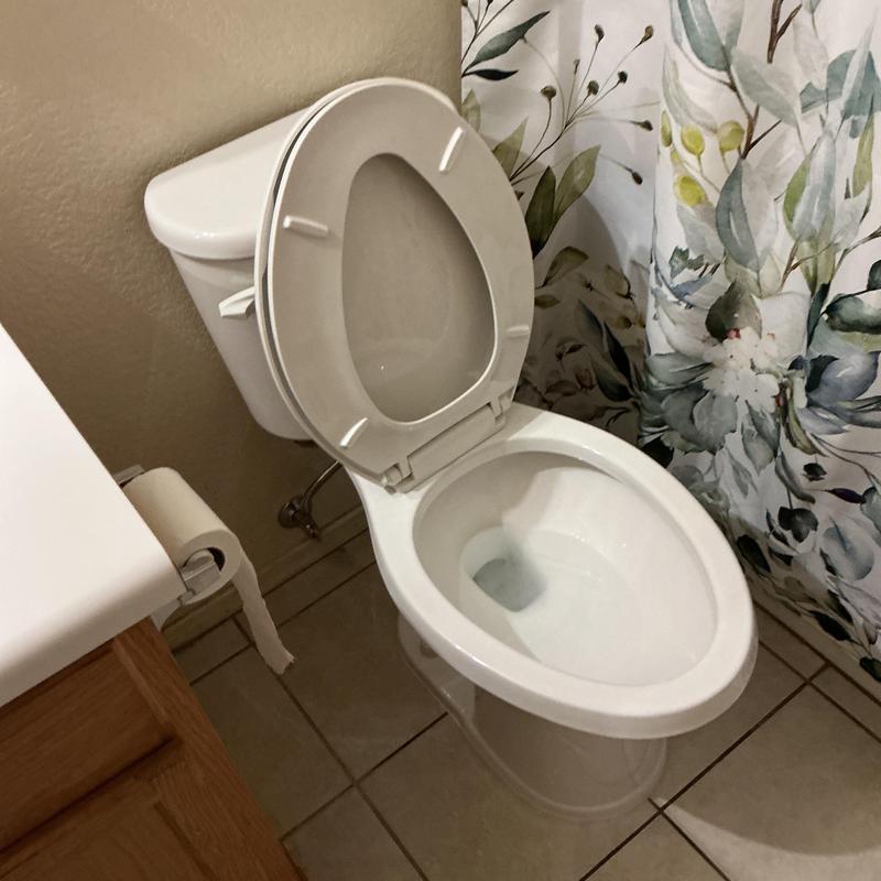 Gerber Banner ADA elongated toilet with flange repair Gerber Banner ADA elongated toilet with flange repair