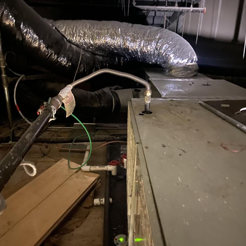 Air-conditioning outdoor condenser and ductwork inspection