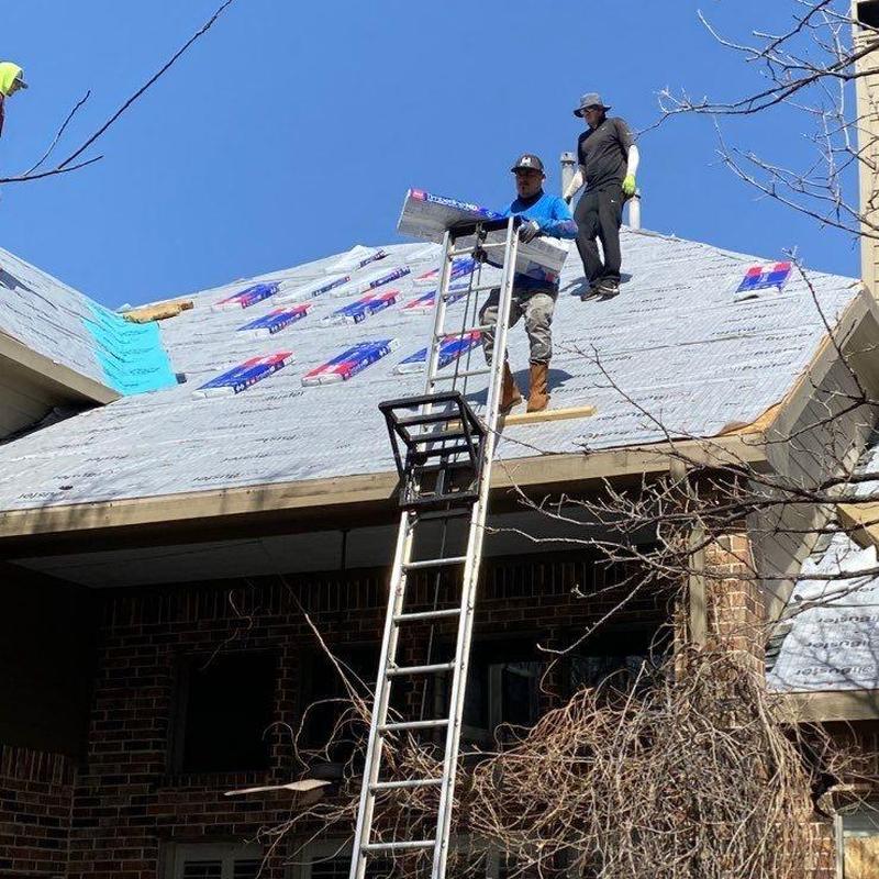 GAF Timberline roof shingles installation on house