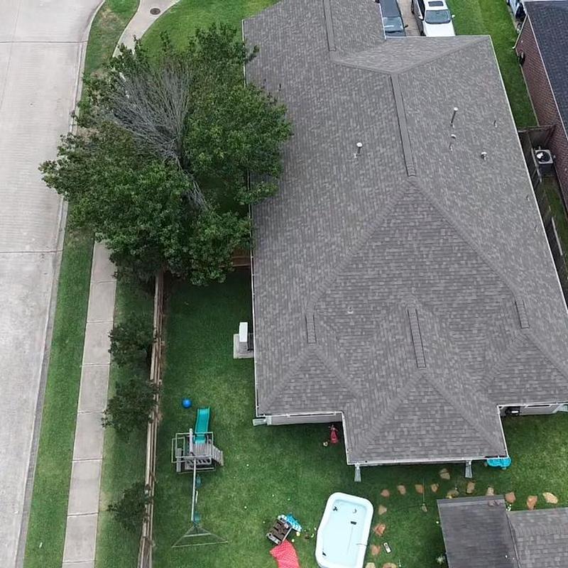 Owens Corning Duration Driftwood roof replacement top view