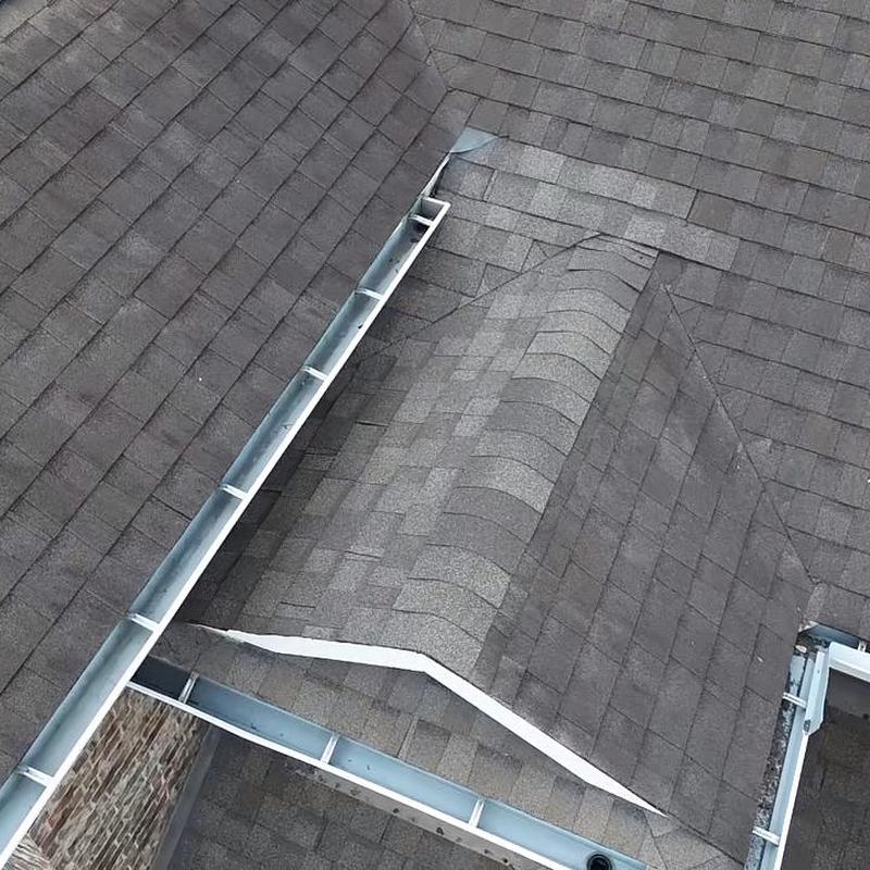 Wall counter flashing and roof shingles replacement