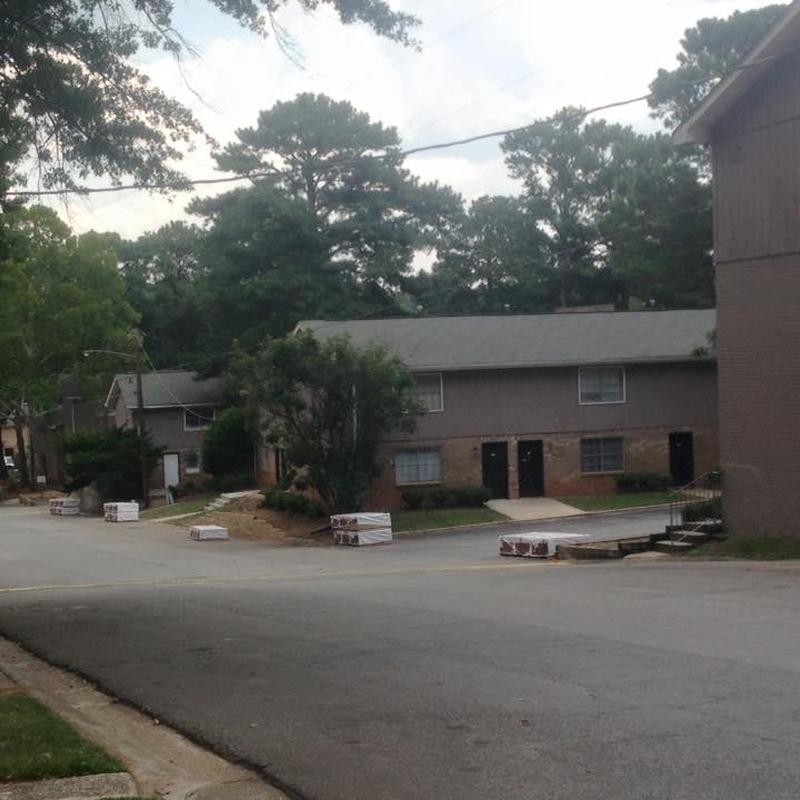 Asphalt shingle roof replacement at apartment complex