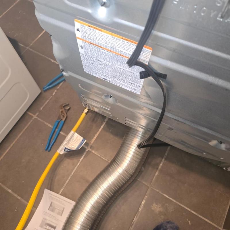 CSST gas line and dryer vent installation