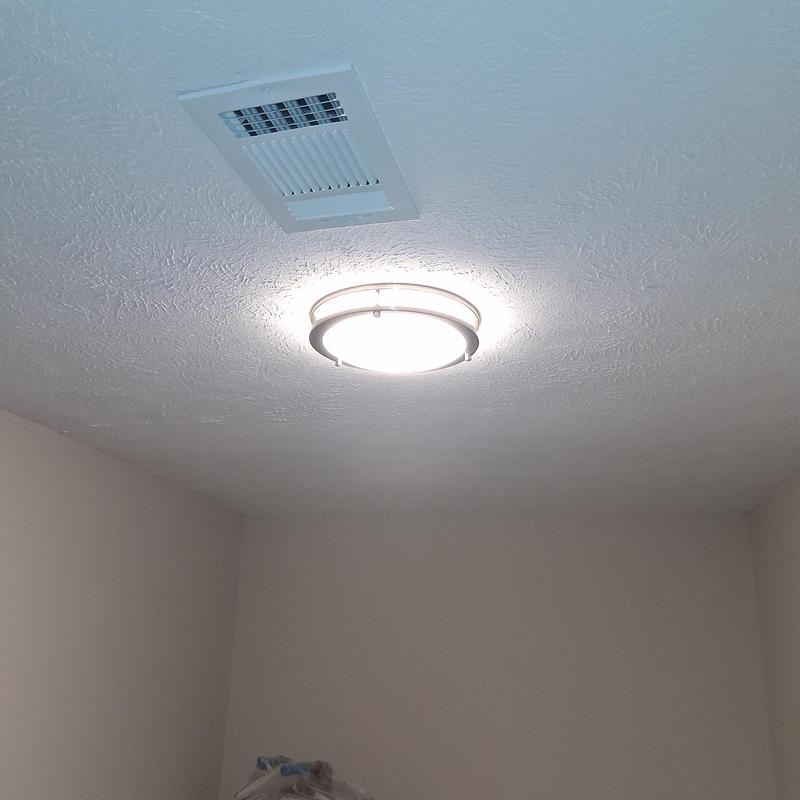 Ceiling light fixture and ceiling vent installation