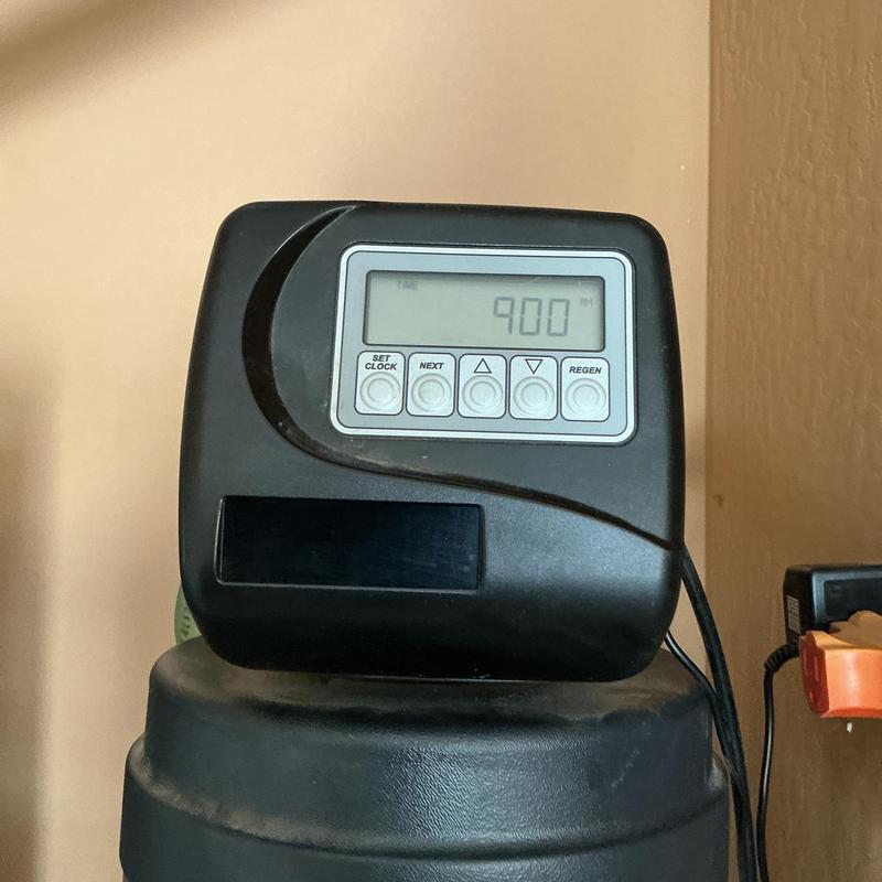 Water softener control panel with digital display Water softener control panel with digital display