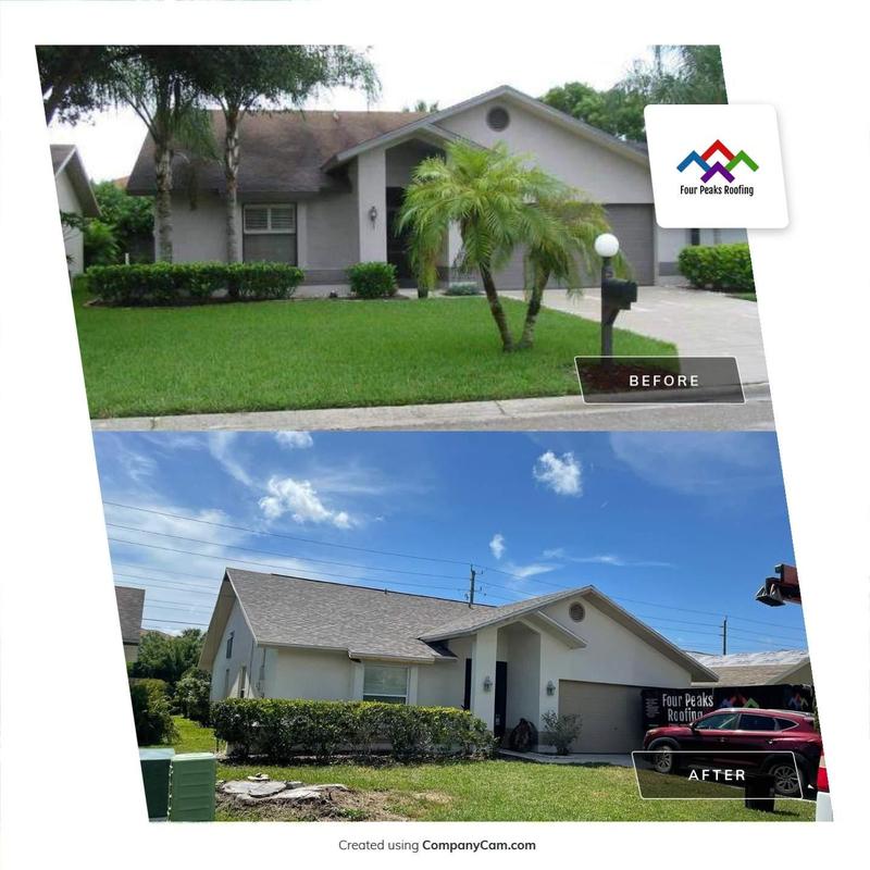 Owens Corning Duration shingle roof replacement before after