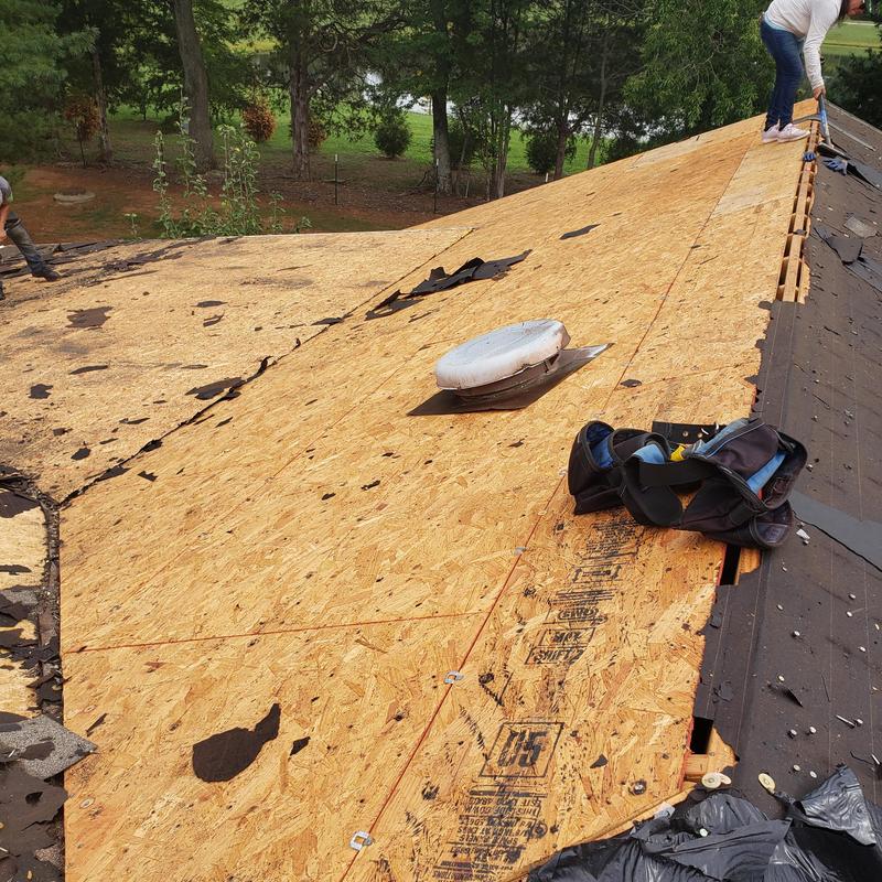 Roof decking replacement with debris removal in Madison, AL