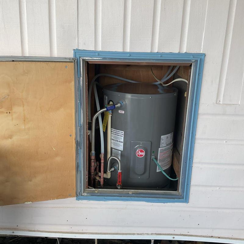 Rheem 20-gallon electric water heater installation