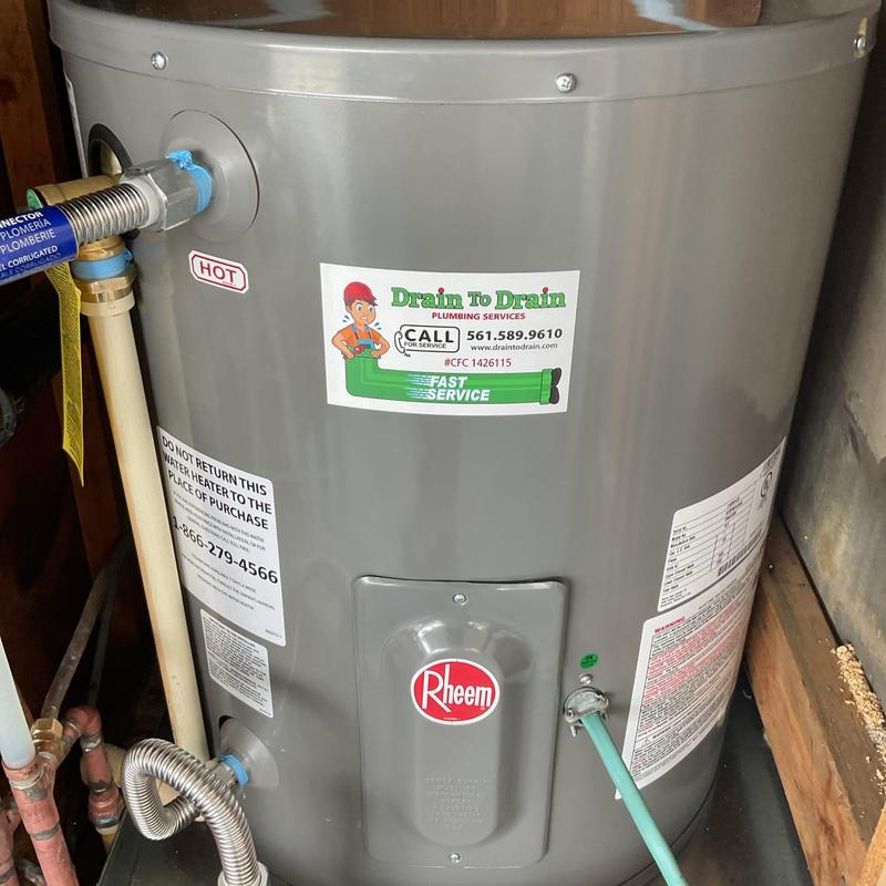 Rheem 20-gallon electric water heater installation