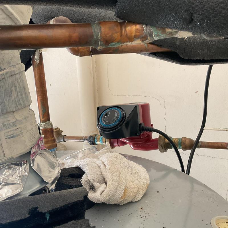 Recirculating pump on copper piping system
