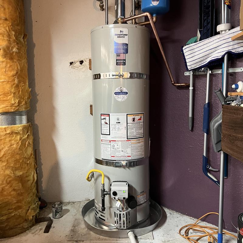 Bradford White 40-gallon water heater installation