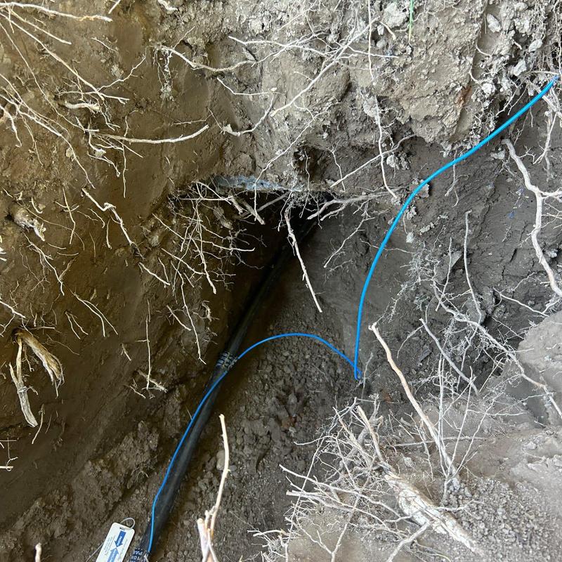 1-inch water line replacement at 4-foot depth trench