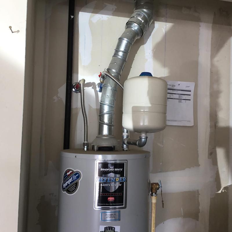 50-gallon Bradford White water heater with expansion tank