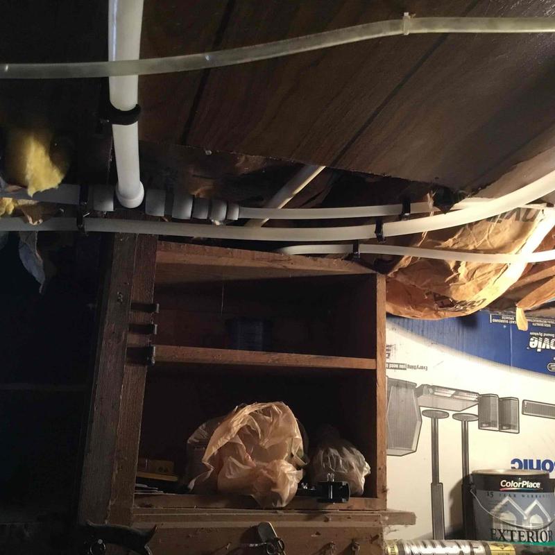 Galvanized water line replacement under kitchen sink