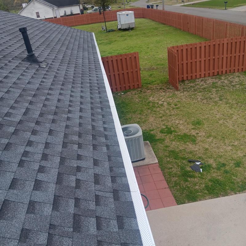 GAF HDZ shingle roof with gutter guard installation