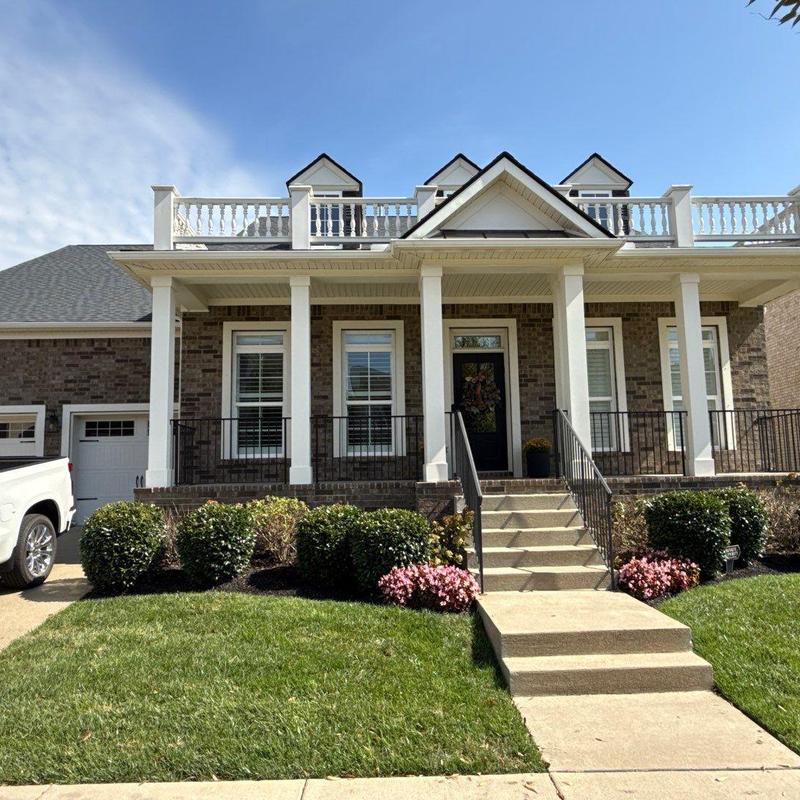 Roof shingles with hail damage on multi-slope roof