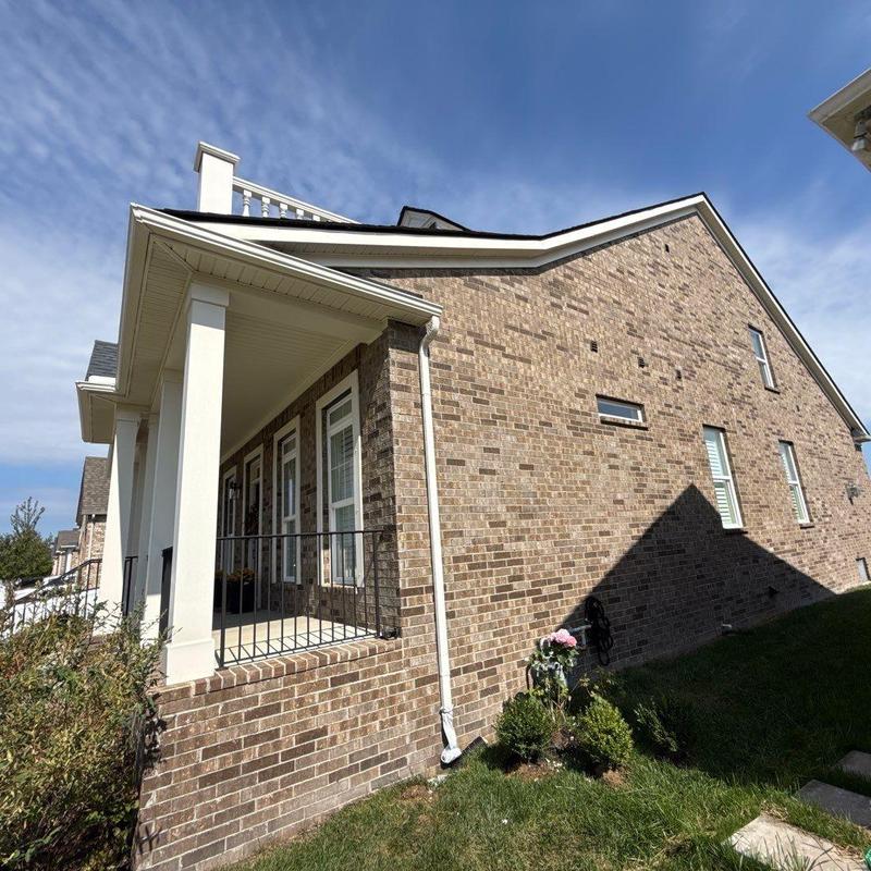 Roof shingles with hail damage and ventilation inspection