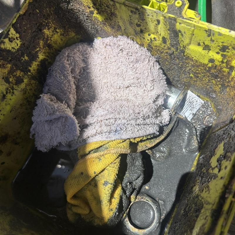 P-trap drain lines cleaning with dirty towels inside P-trap drain lines cleaning with dirty towels inside