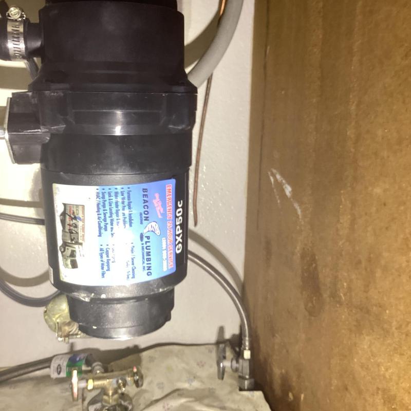 Garbage disposal installation and shutoff valve replacement