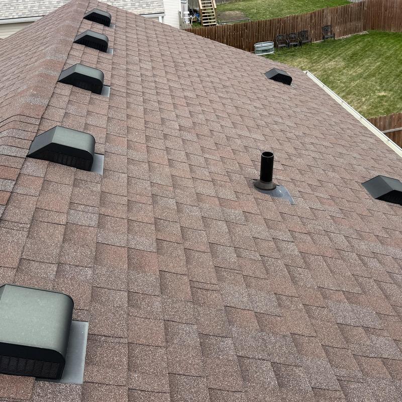 Tamko Heritage asphalt shingles roof with vents