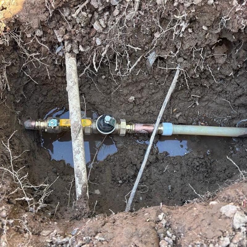 One inch ball valve and pressure relief valve installation