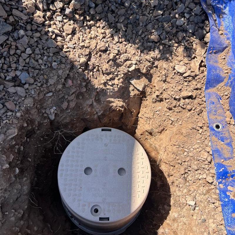 Pressure reducing valve in landscape valve box installation