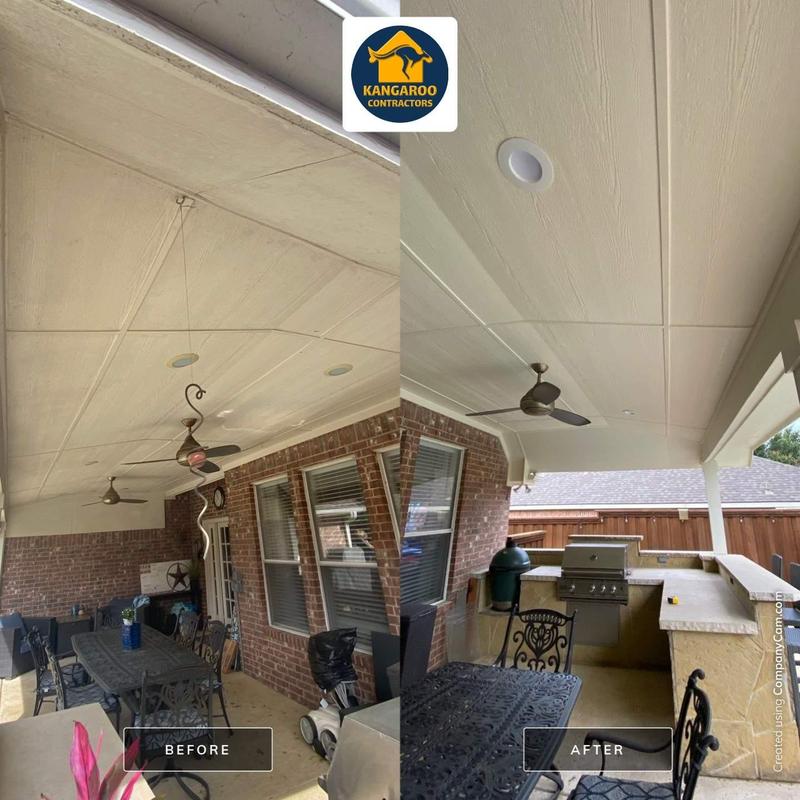 Soffit and fascia boards with new galvanized flashing Soffit and fascia boards with new galvanized flashing