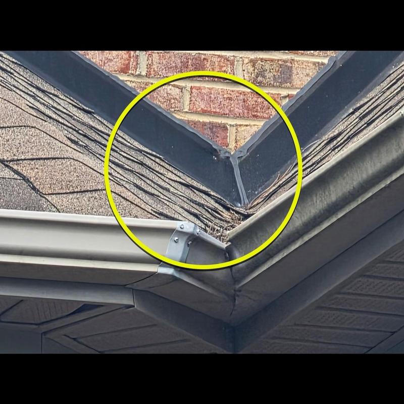 Roof valley flashing and gutter corner in Spartanburg Roof valley flashing and gutter corner in Spartanburg