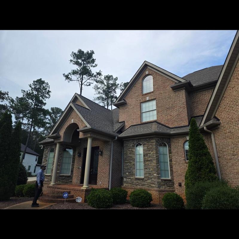 Asphalt shingle roof inspection at brick house Asphalt shingle roof inspection at brick house