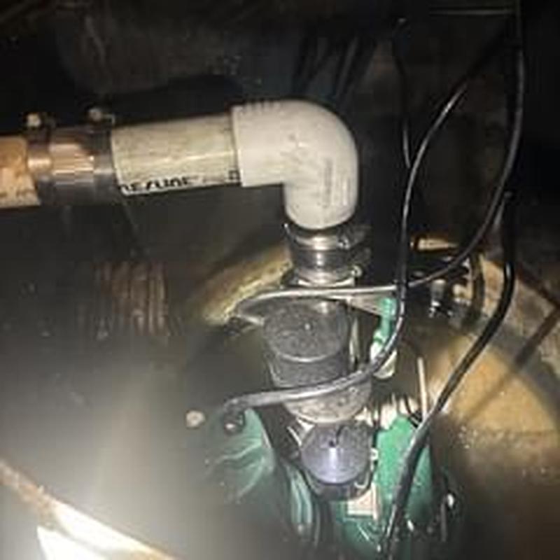 M803 shark grinder pump with check valve and discharge pipe