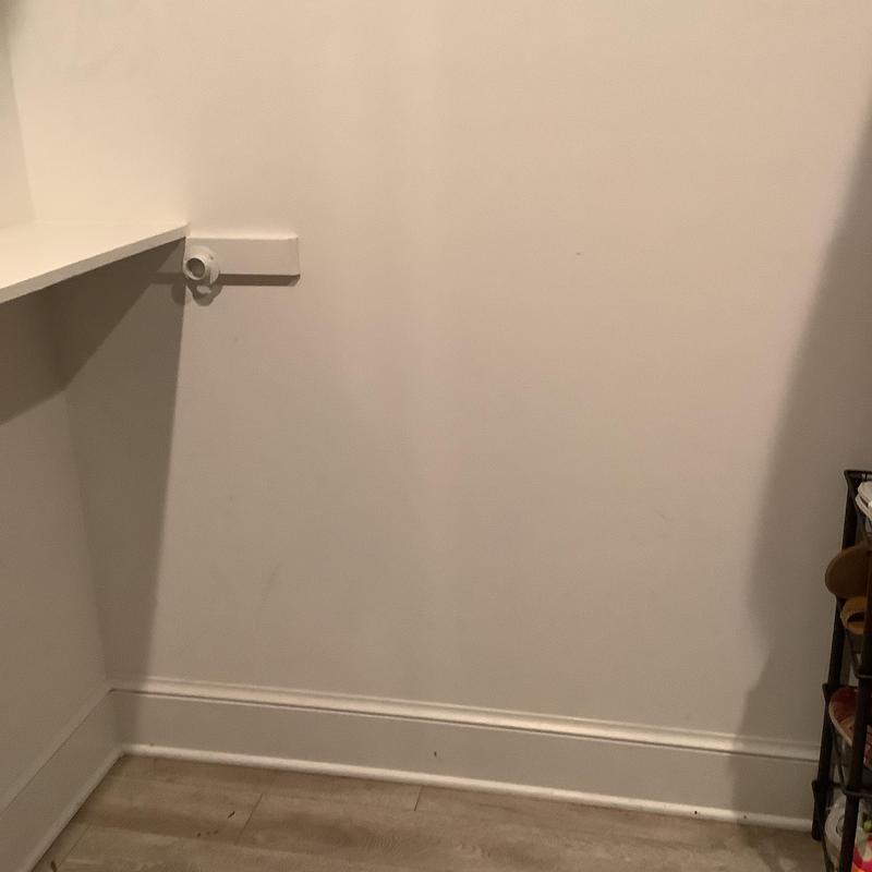Washing machine box relocated in laundry room wall Washing machine box relocated in laundry room wall