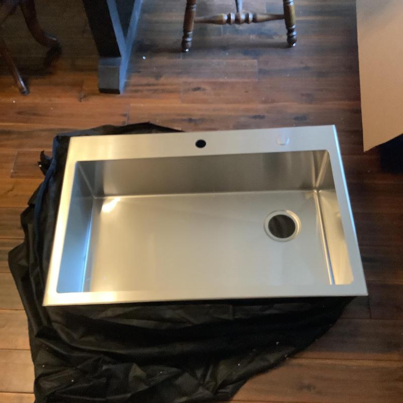 Kitchen sink stainless steel new installation Kitchen sink stainless steel new installation