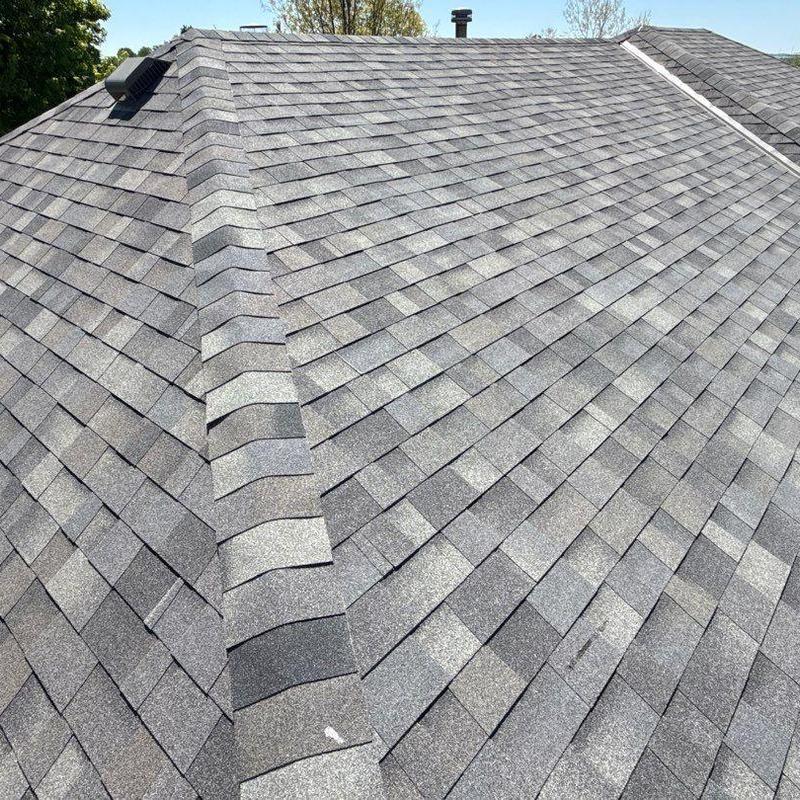 Malarkey Vista architectural shingles on roof ridge