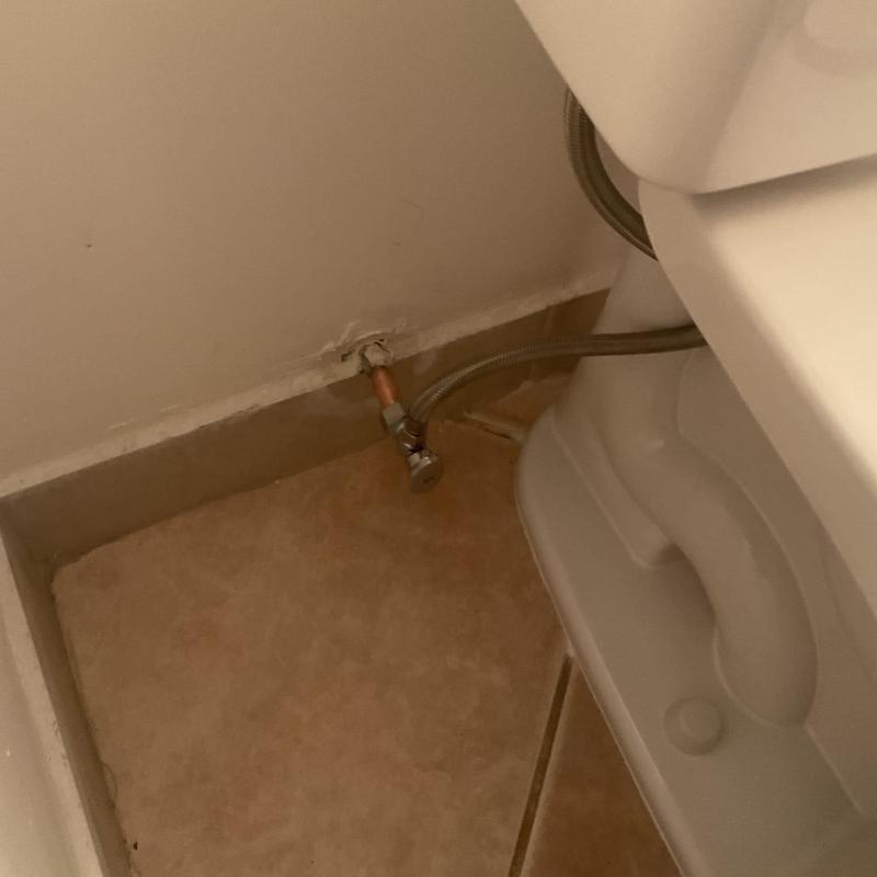 Toto Drake toilet angle stop and supply line installation